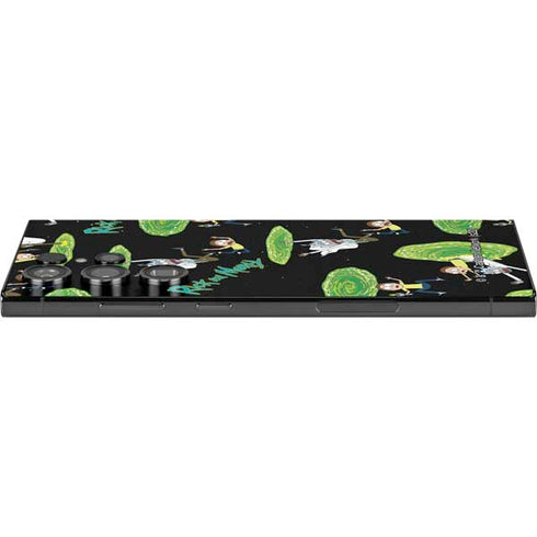 Adult Swim Rick and Morty Portal Pattern Galaxy S25 Ultra Skin